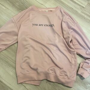 Shein light pink sweatshirt